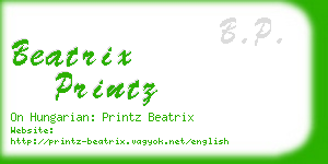 beatrix printz business card